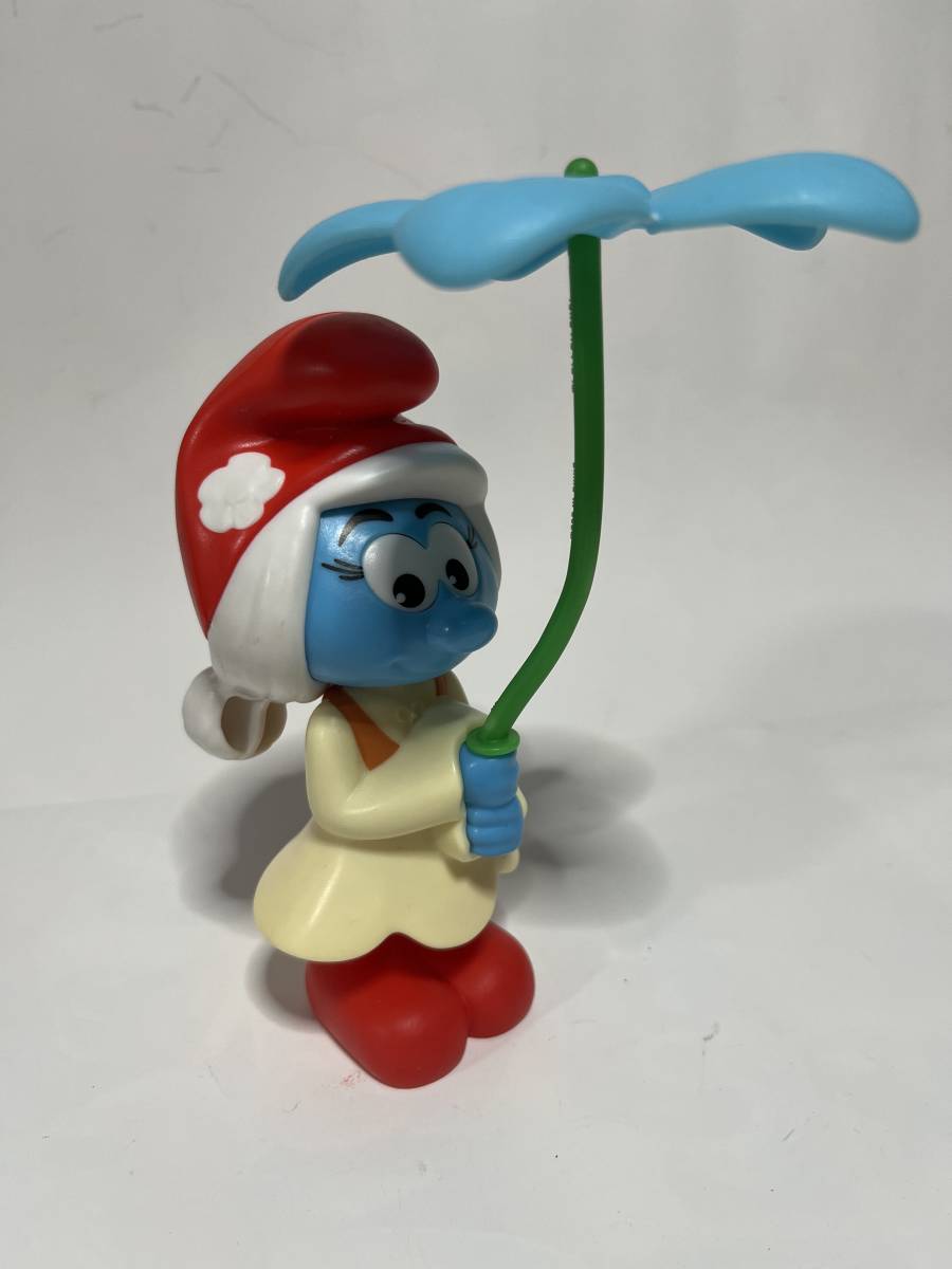  Burger King Smurf [ Lost bireji] umbrella girl s muff .to. flower figure mi-ru toy 