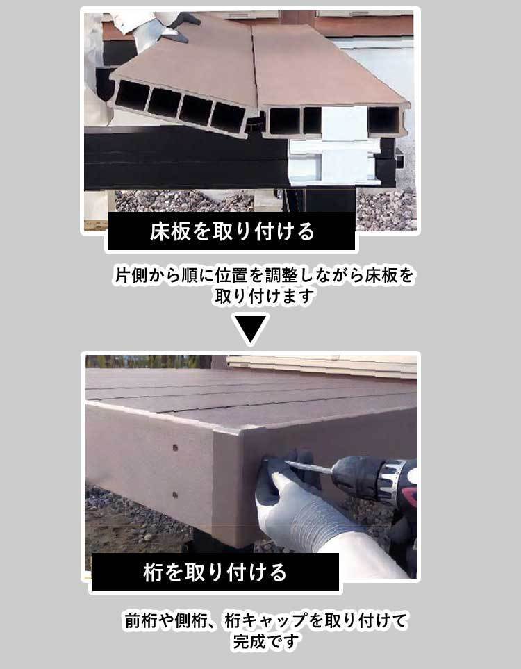 ウッドデッキ DIY 樹脂 人工木 三協アルミ エクステリア関東
