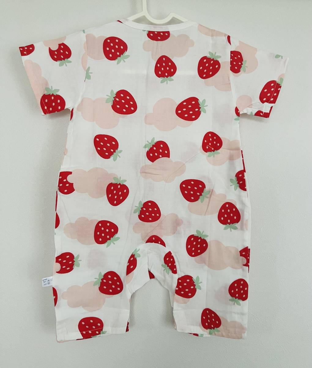  baby gauze rompers ( strawberry *73cm)