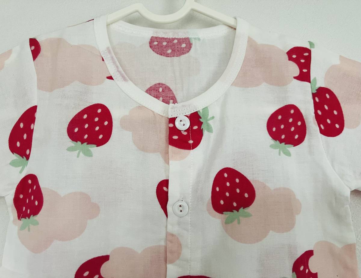  baby gauze rompers ( strawberry *80cm)