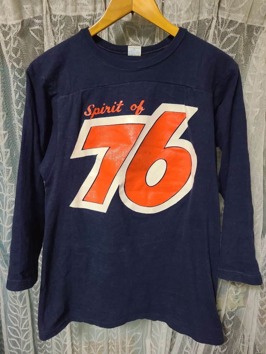 超可爱の チャンピオン tシャツ 70s バータグ ビンテージ フットボール