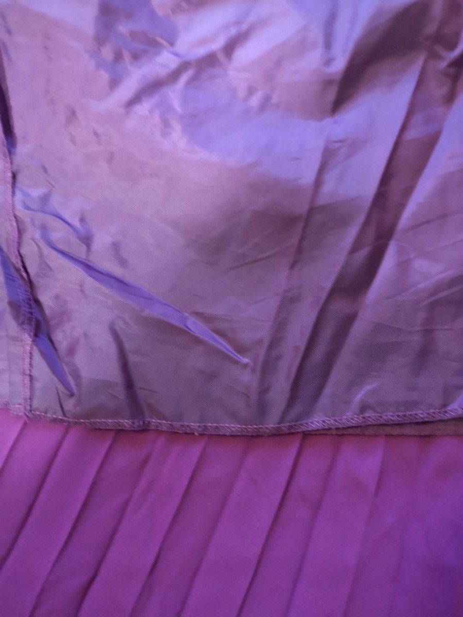 　【値下げ】GU　プリーツスカート　 ウエストゴム　 ロングスカート　ピンク寄りのパープル系