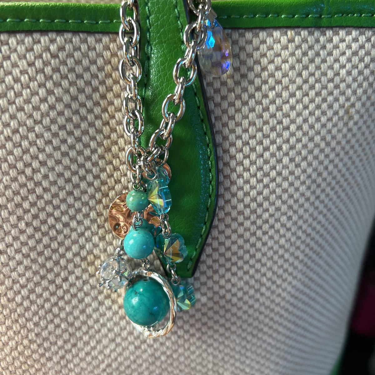  turquoise. Kirakira bag charm 