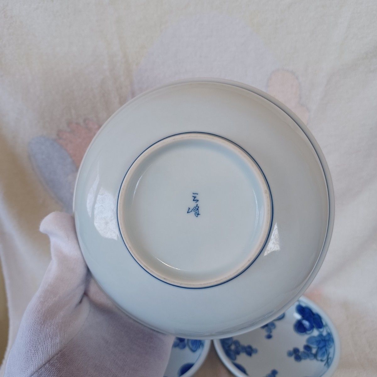 三崎窯 葡萄 ぶどう絵柄 有田焼 中深鉢 陶器 中鉢 染付 盛鉢 5客 三崎窯 葡萄 ぶどう絵柄 有田焼 中深鉢 陶器 中鉢 染付 盛鉢 5客
