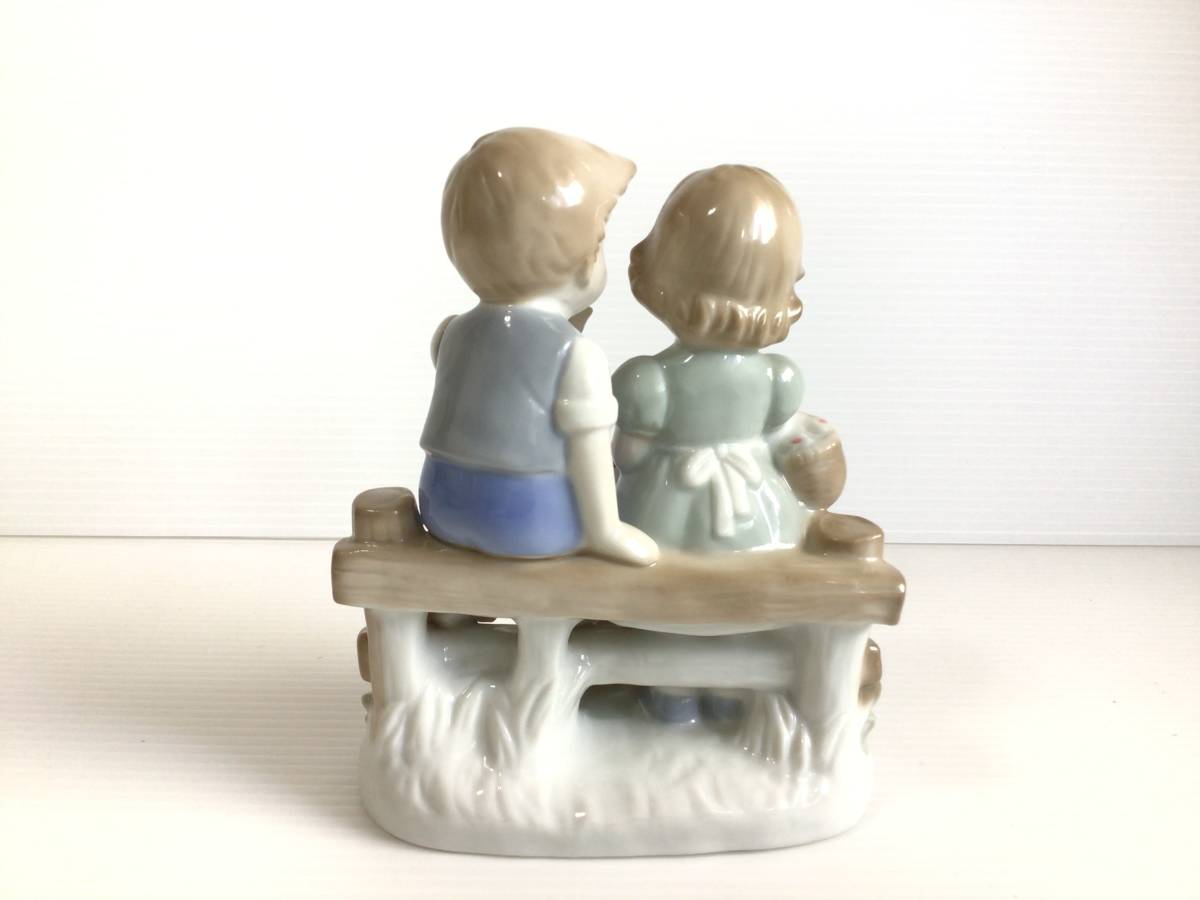 C969 Andersen ベルウッド/BELLWOOD 置物 コレクション オブジェ 陶器 男の子 女の子 アヒル 花かご 陶人形の画像5