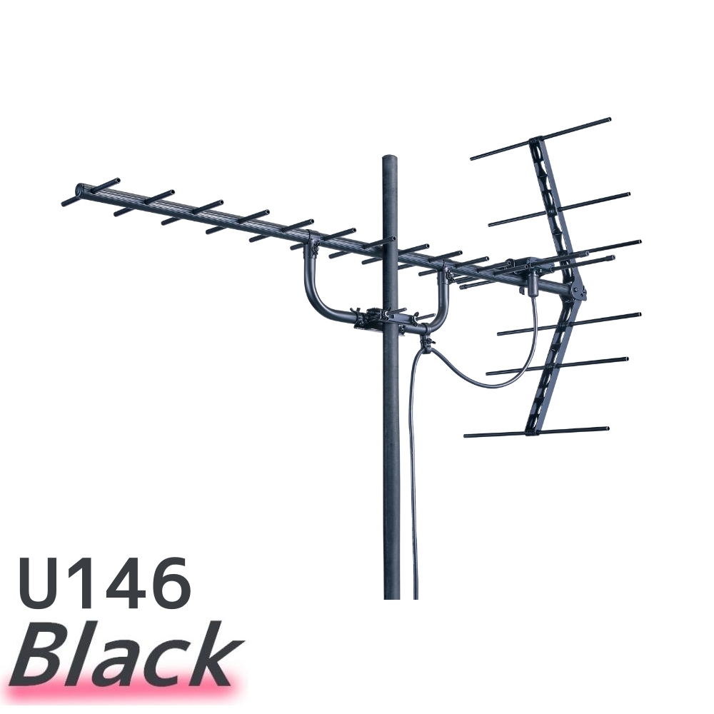 かわいい！ UHFアンテナ 地デジ マスプロ 黒色モデル ブラック U146(BK