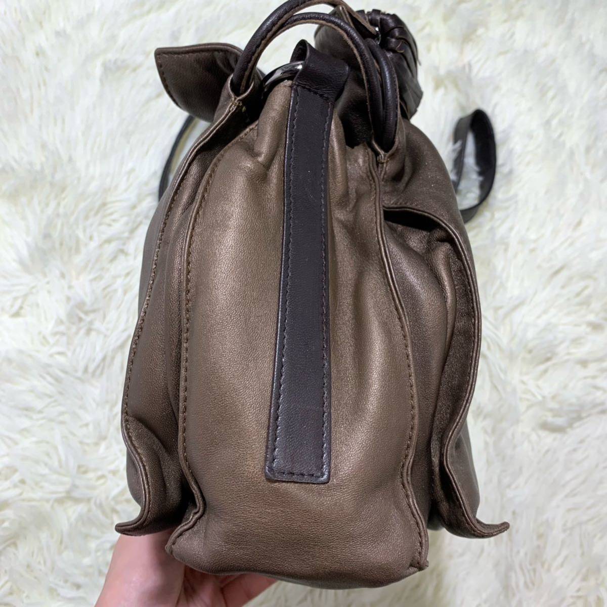 極美品!LOEWE ロエベ フラメンコ 2way ショルダーバッグ アナグラム
