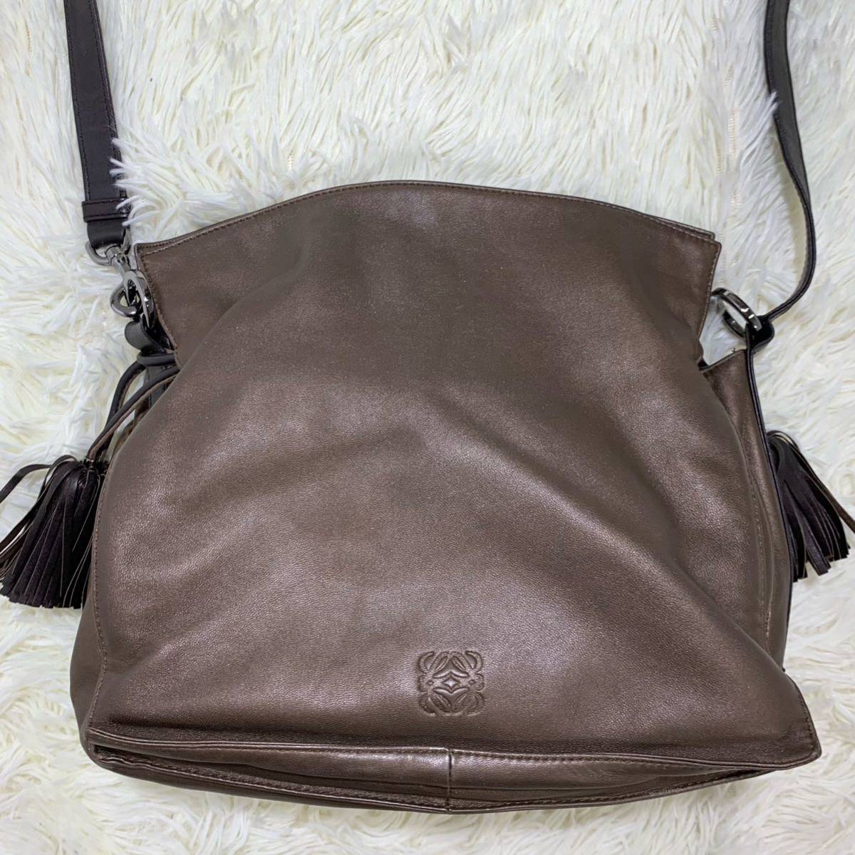 極美品!LOEWE ロエベ フラメンコ 2way ショルダーバッグ アナグラム