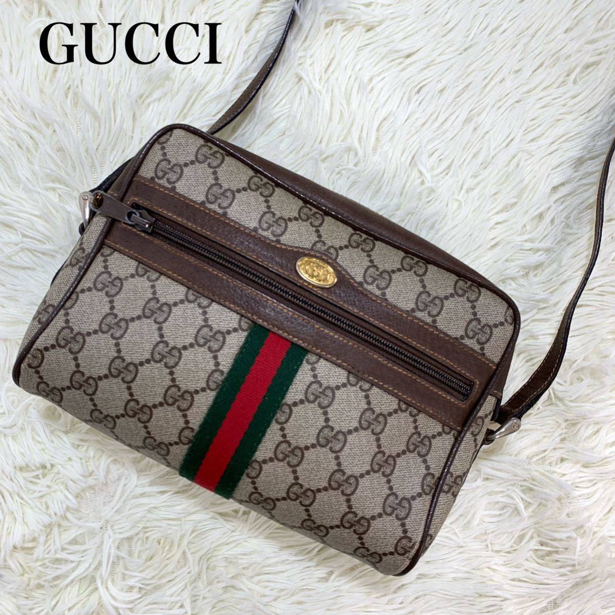 美品!GUCCI オールドグッチ ショルダーバッグ シェリーライン GG柄