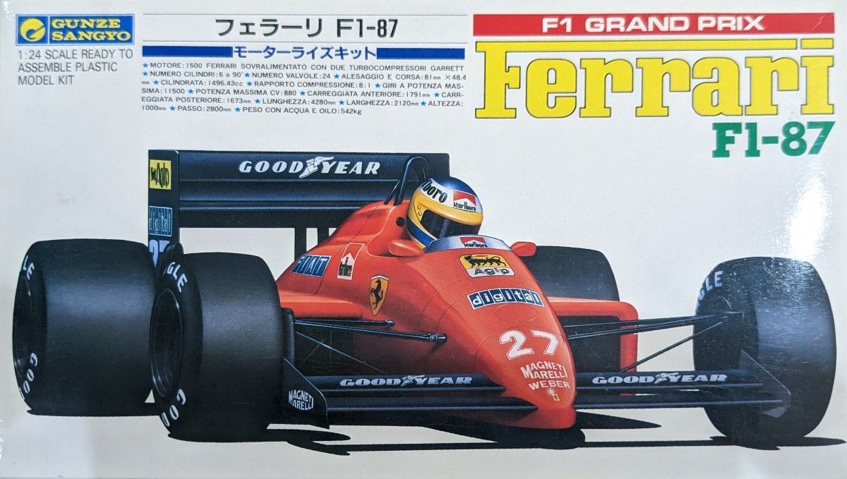 フェラーリ F1-87　1/24　塗装済完成品（モーター搭載）