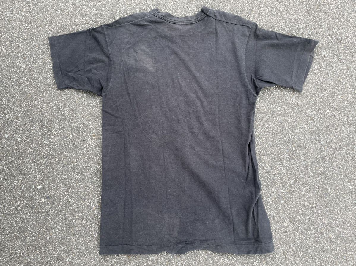 アメリカ古着 黒系 Tシャツ BASS ビンテージ90s 00s アメリカ製 半袖Tシャツ 大きな Lサイズの画像3