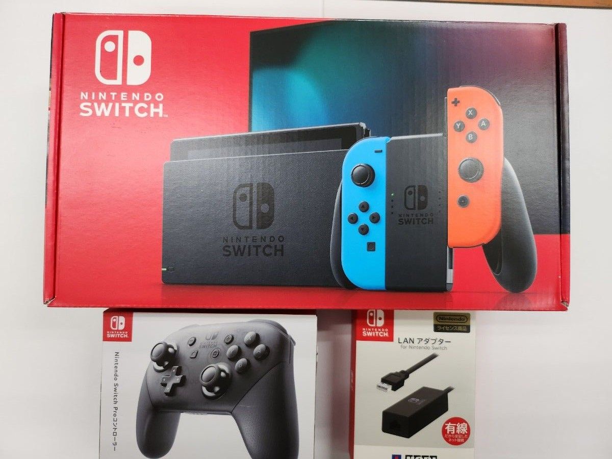 送料関税無料】 美品NINTENDO SWITCH HAD-S-KA LANアダプタープロコン