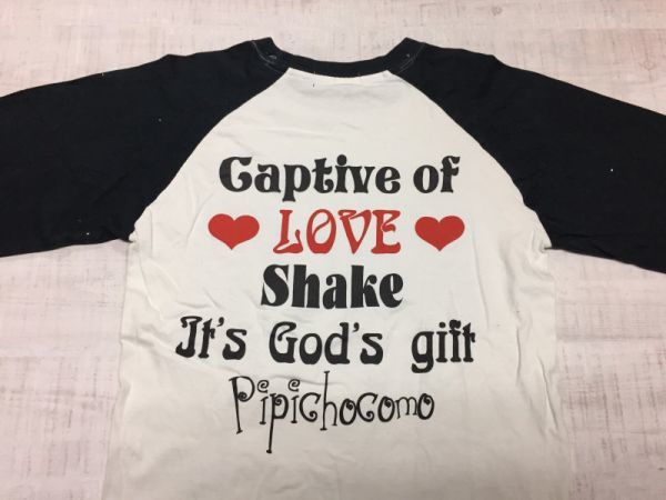 【送料無料】PIPICHOCOMO ピピチョコモ 長袖Tシャツ ロンT カットソー メンズ ドクロ キャラクター 連続プリント ラグランスリーブ M 白_画像3