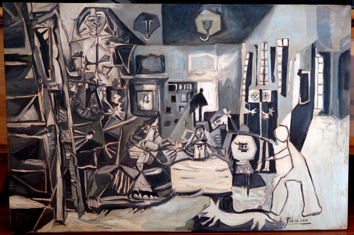 在庫僅少貴重大作！ パブロ ピカソ Picasso 肉筆 油彩画 ≪ゲルニカ≫ 大型額装 オルセー画廊作品票 封蝋印 116x80cm 1937年制作 人物画