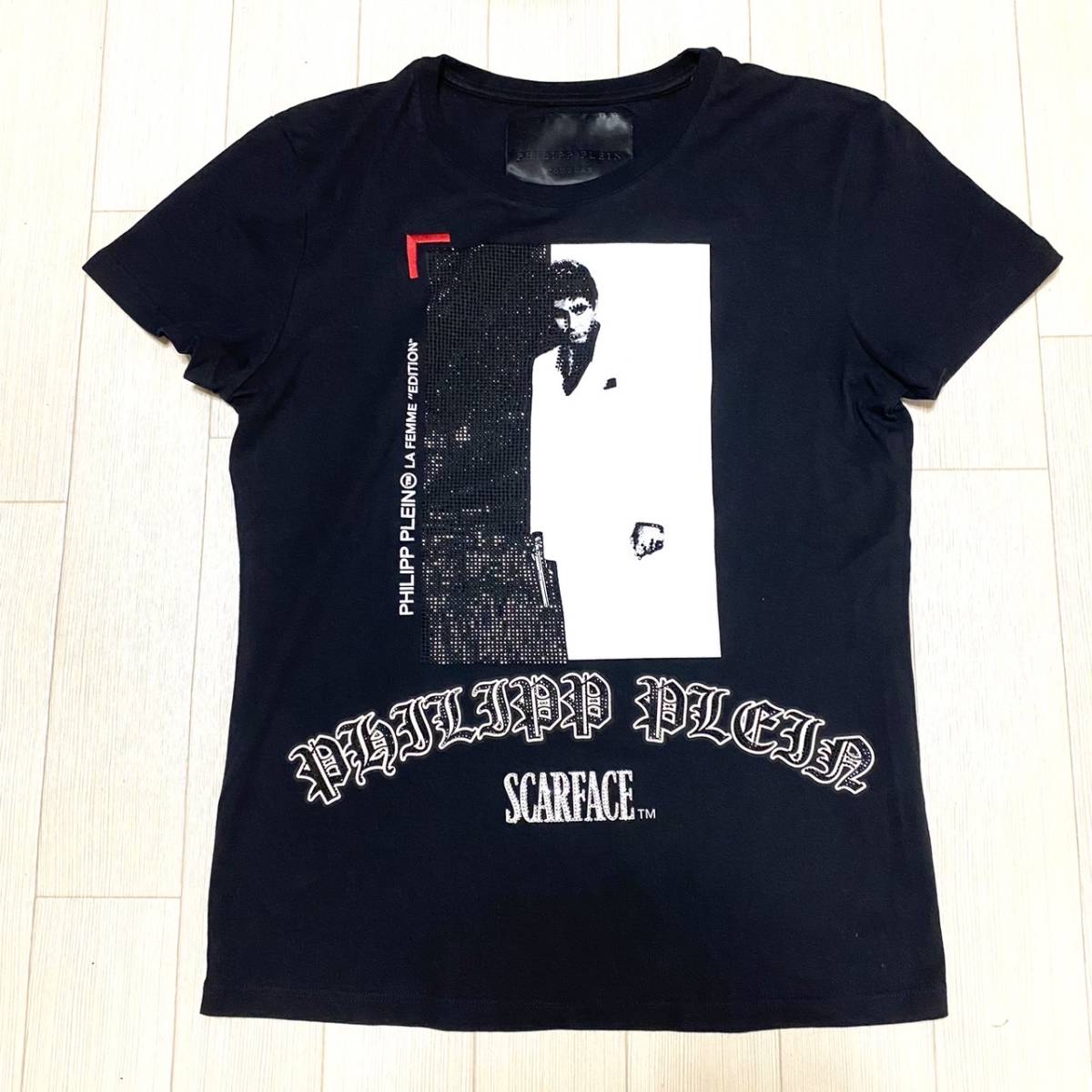 本物新品保証】 フィリッププレイン Tシャツ スワロフスキー アル