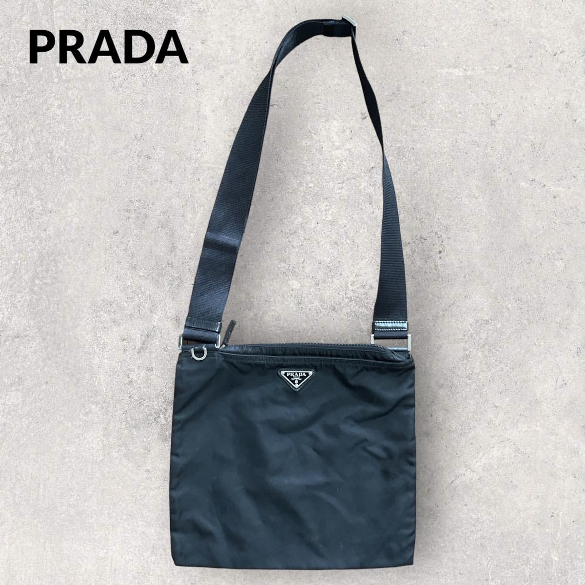 PRADA プラダ イタリア製 ナイロン ロゴショルダーバッグ サコッシュ