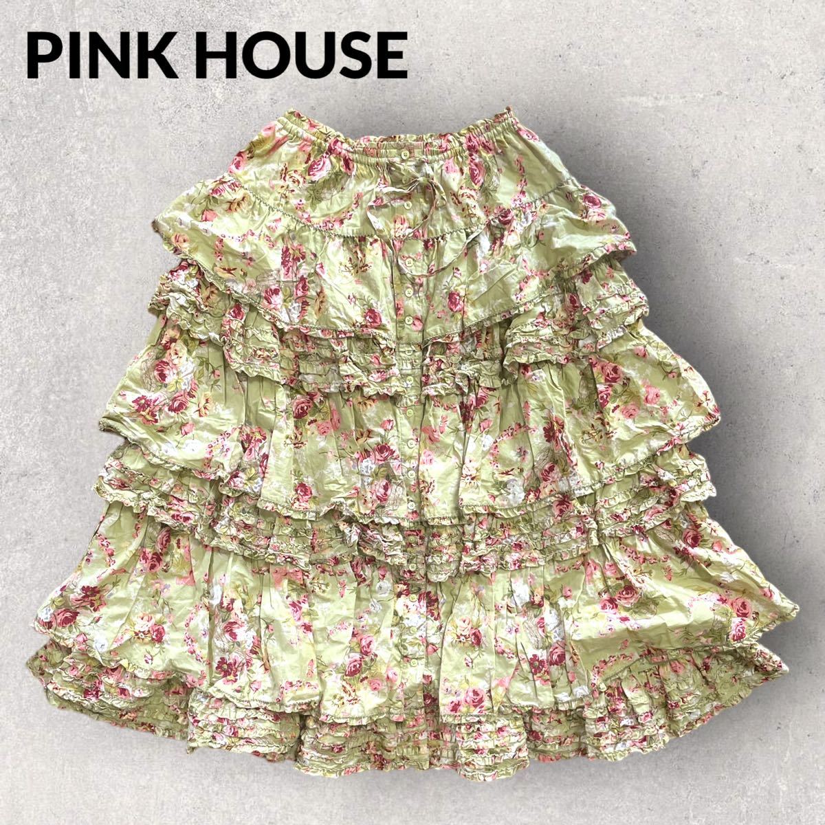 オンライン限定商品】 PINK HOUSE ピンクハウス ロングスカート 花柄