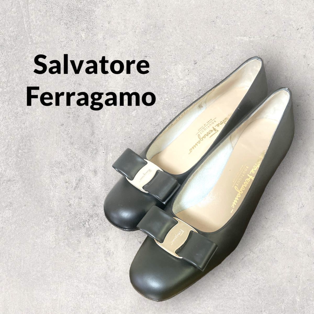 最も優遇 VARA イタリア製 フェラガモ Ferragamo Salvatore 極美品