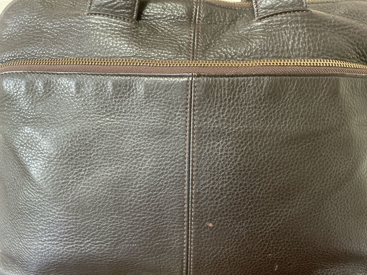 定価¥45.100 PORTER ポーター ウィズ オールレザー ブリーフケース シボ革 ブラウン