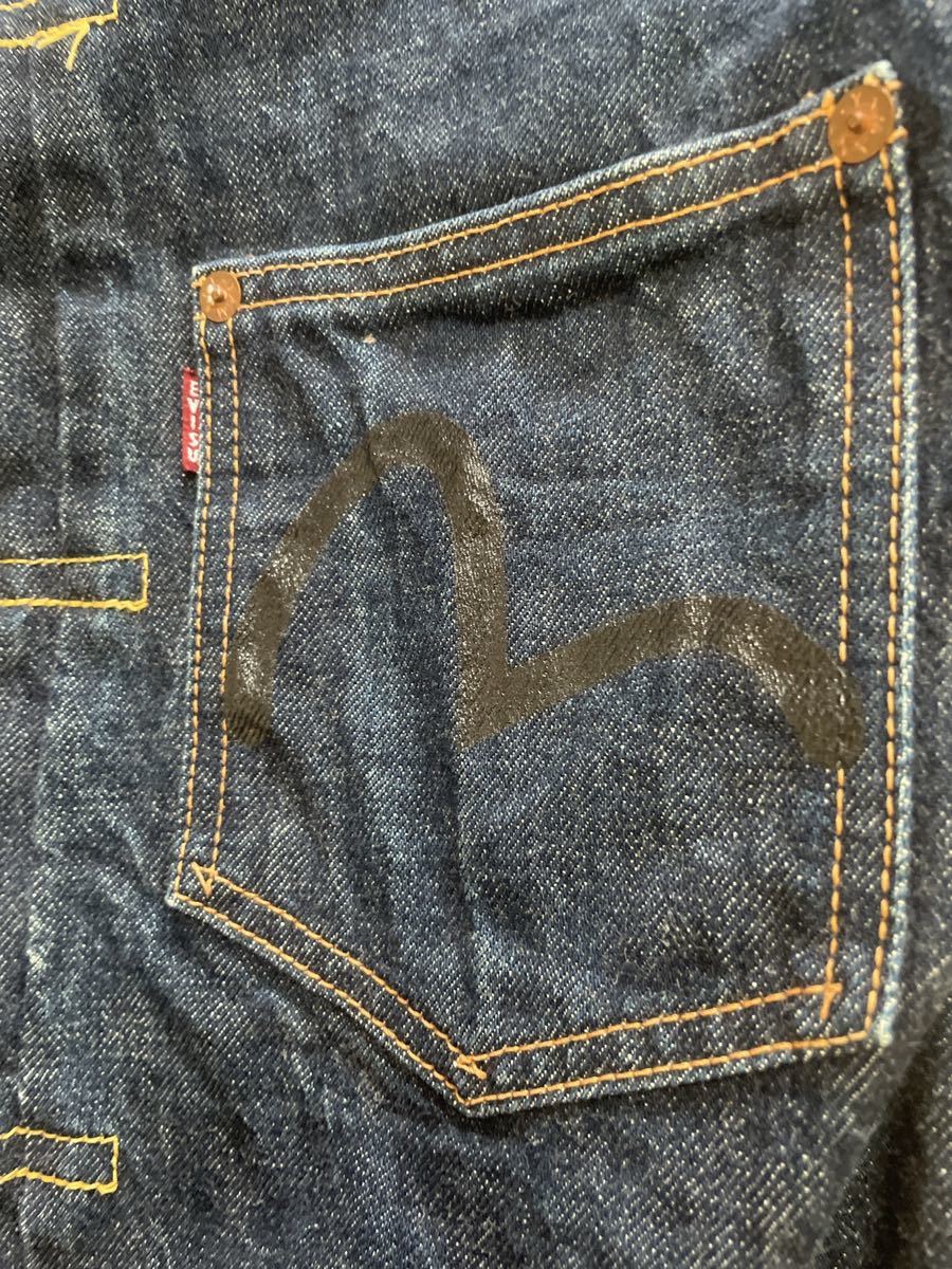 EVISU 大戦モデル 黒カモメ 1st デニムジャケット 4つボタン EVISU 大戦モデル 黒カモメ 1st デニムジャケット 4つボタン