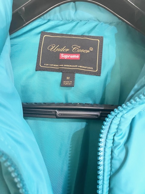 Supreme × UNDERCOVER 23ss Leather Sleeve Puffer Jacket M Teal