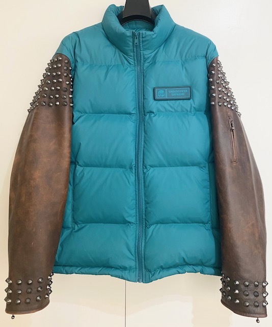 Supreme × UNDERCOVER 23ss Leather Sleeve Puffer Jacket M Teal