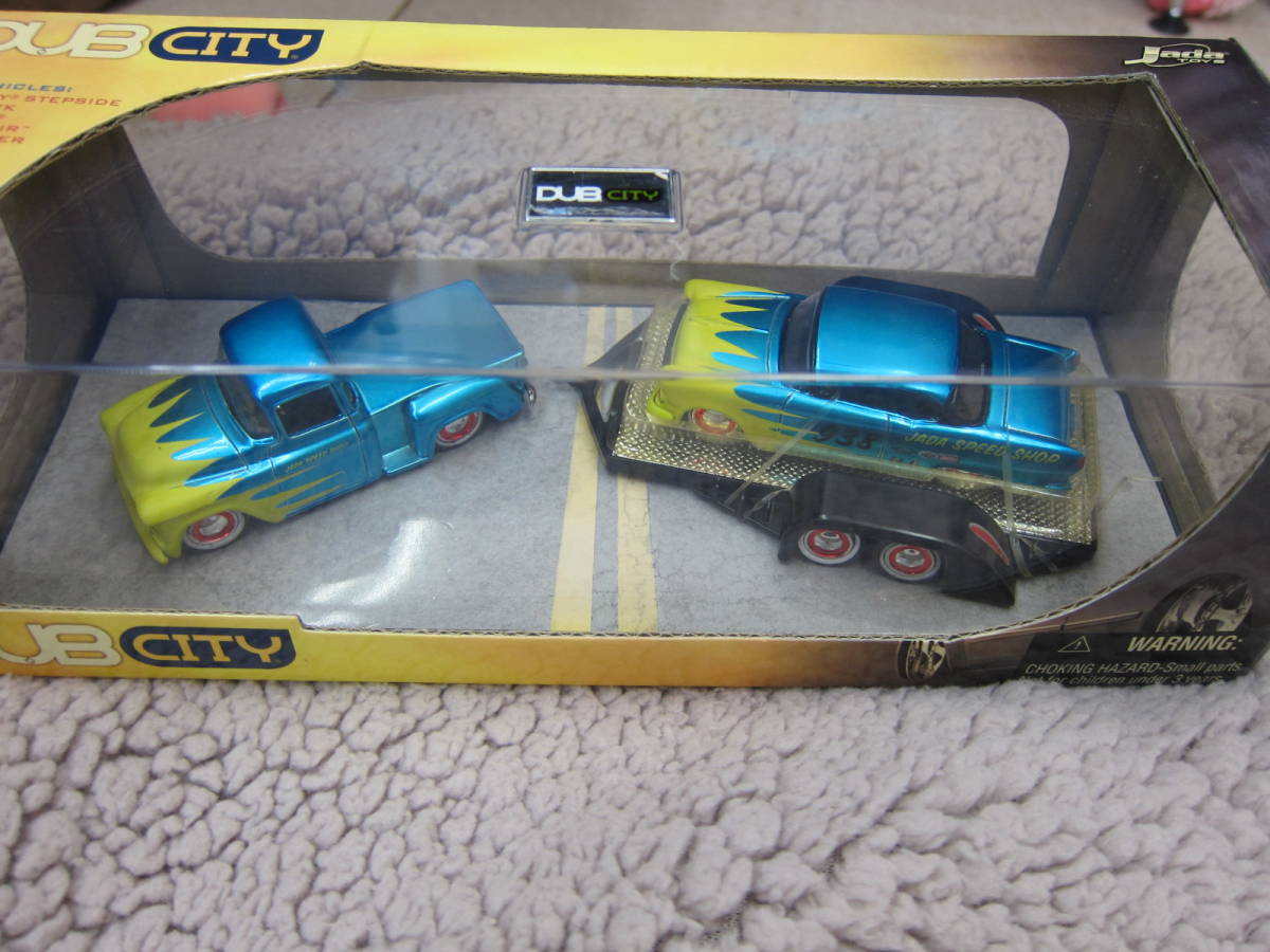 1955 Chevy Stepside / Bel Air Trailer Set (DUB City) 1/64_画像1