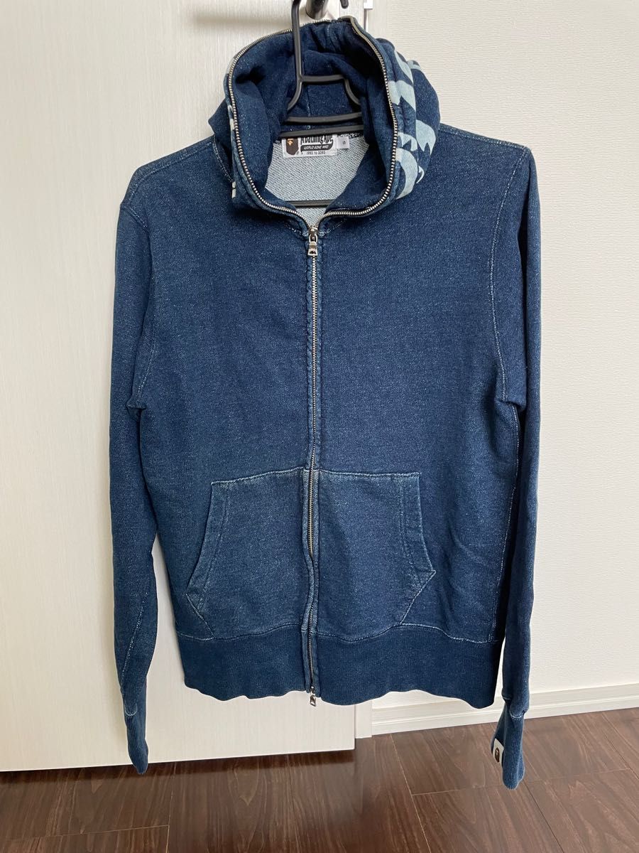 A BATHING APE シャークパーカーSサイズ INDIGO SHARK FULL ZIP A BATHING APE シャークパーカーSサイズ INDIGO SHARK FULL ZIP