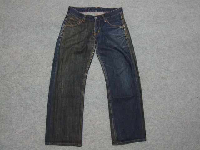 [696] редкий EDWIN джинсы XV W29 двухцветный - Denim брюки Edwin 