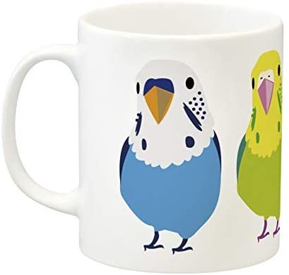 セキセイインコのイラストのマグカップ：フォトマグ（世界の野鳥シリーズ）_画像3