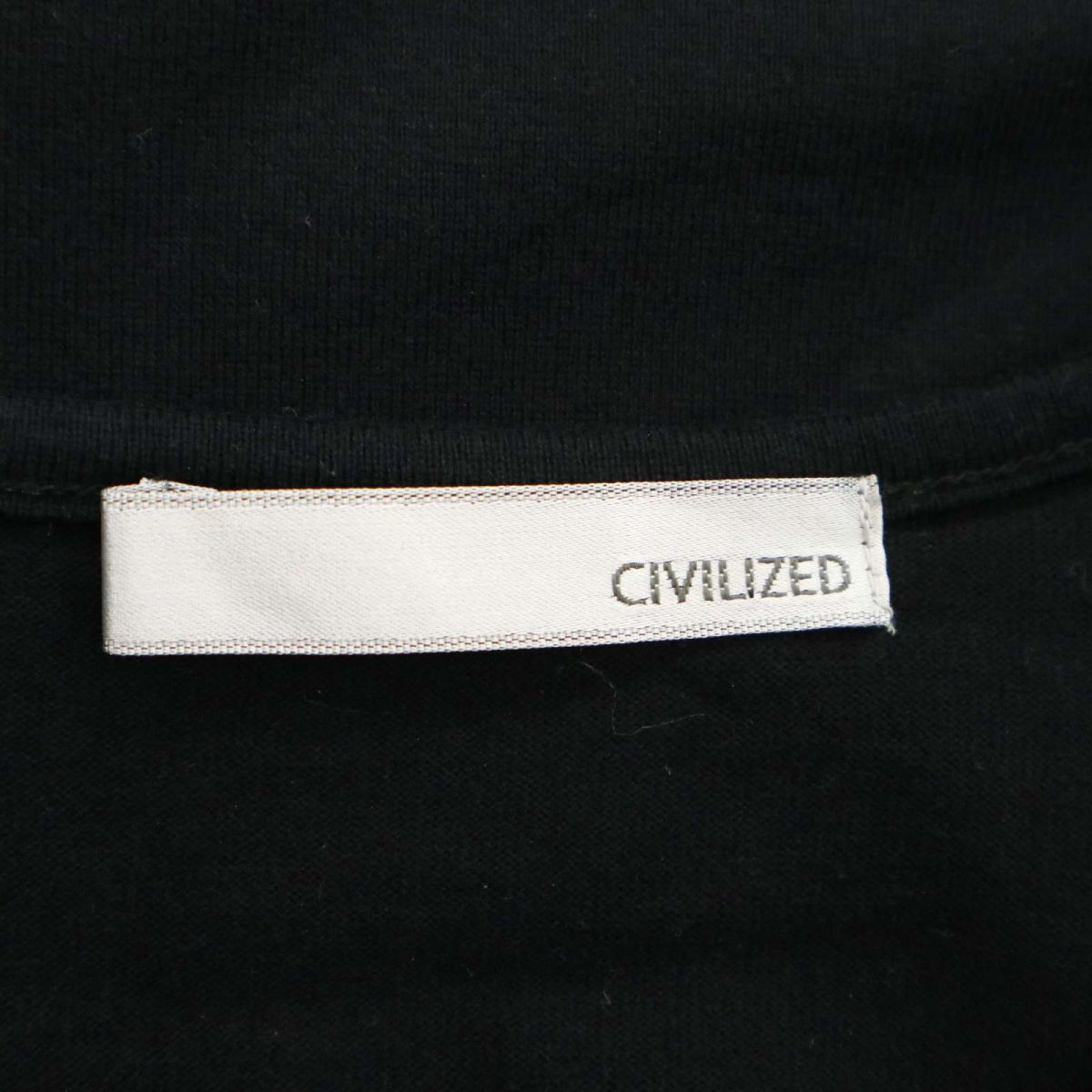 CIVILIZED シヴィライズド 通年 長袖 クルーネック カットソー ロンTシャツ Sz.1　メンズ 黒 日本製　C3T03841_4#F_画像5