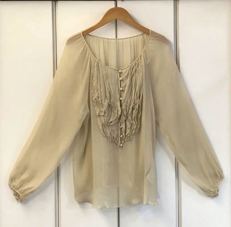  beautiful goods Merceria DRESSTERIOR silk chiffon frill blouse 