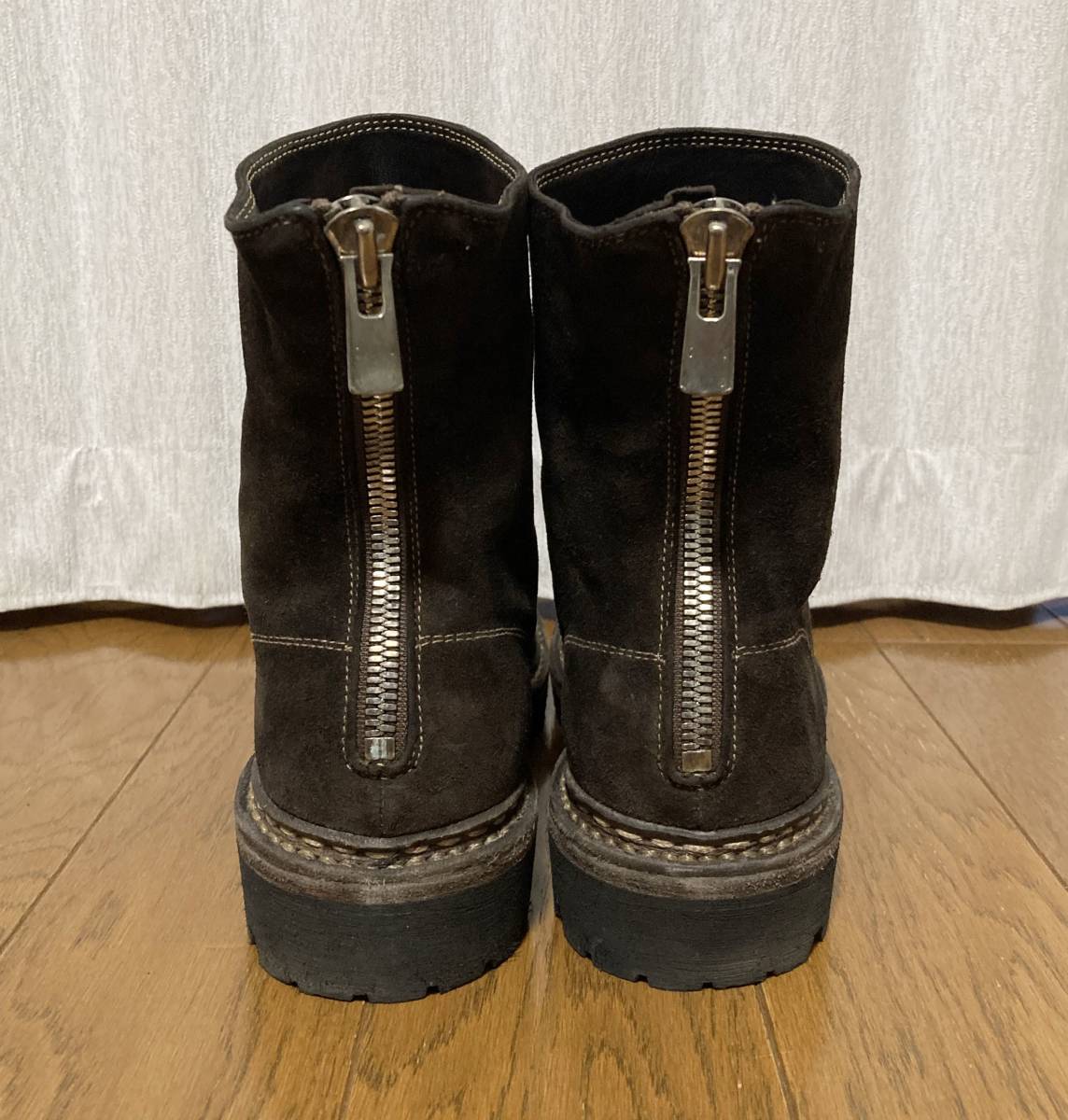 美品☆[GUIDI] 定価202,400 796V_N HORSE REVERSE LINED BACK ZIP