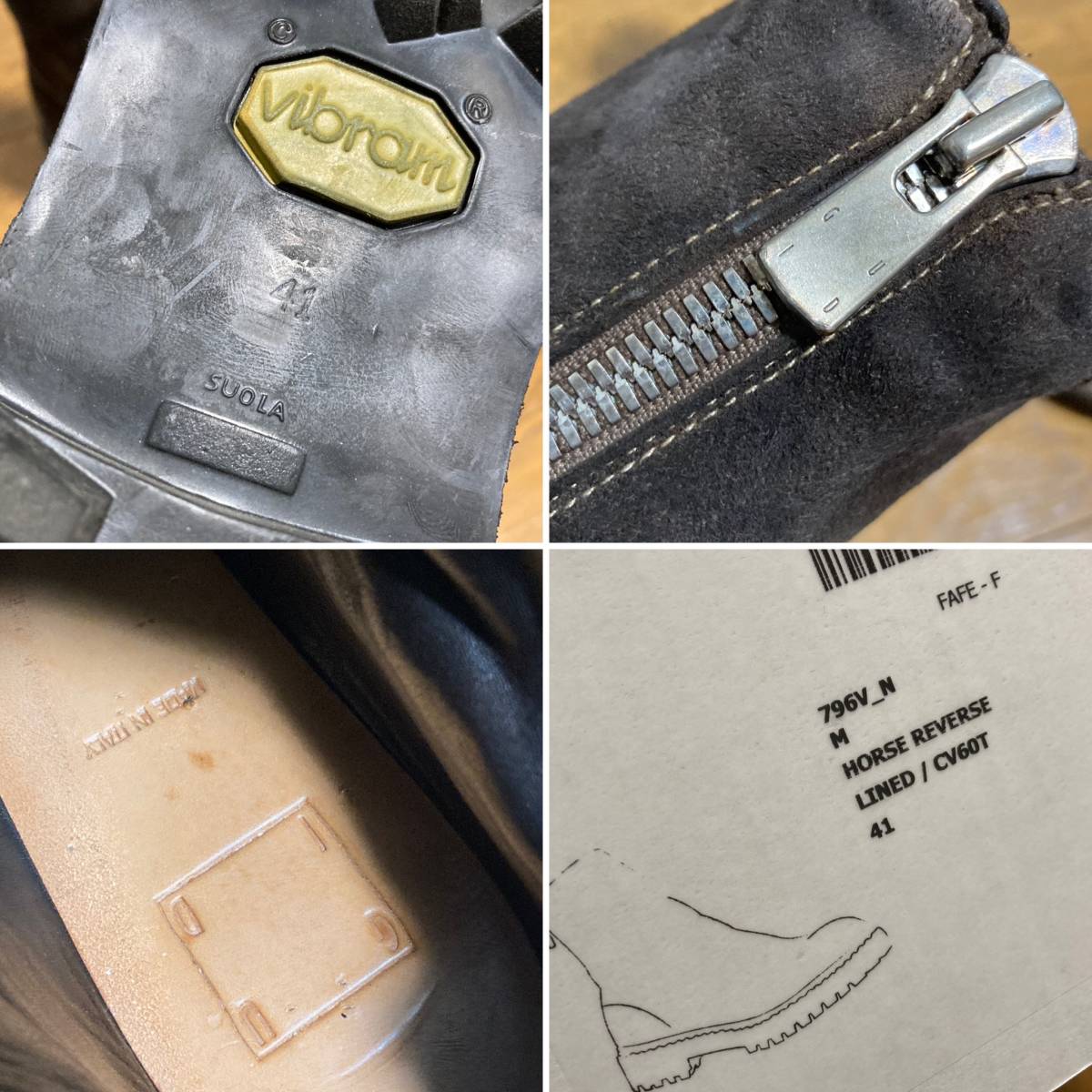 美品☆[GUIDI] 定価202,400 796V_N HORSE REVERSE LINED BACK ZIP