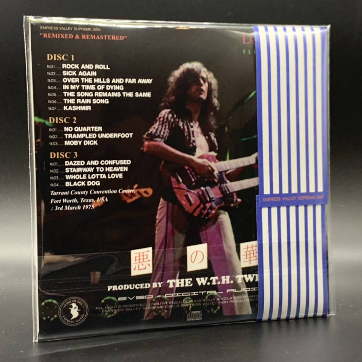 LED ZEPPELIN FLOWER OF EVIL「悪の華」3CD 1975 3/3 Fortworth LED ZEPPELIN FLOWER OF EVIL「悪の華」3CD 1975 3/3 Fortworth