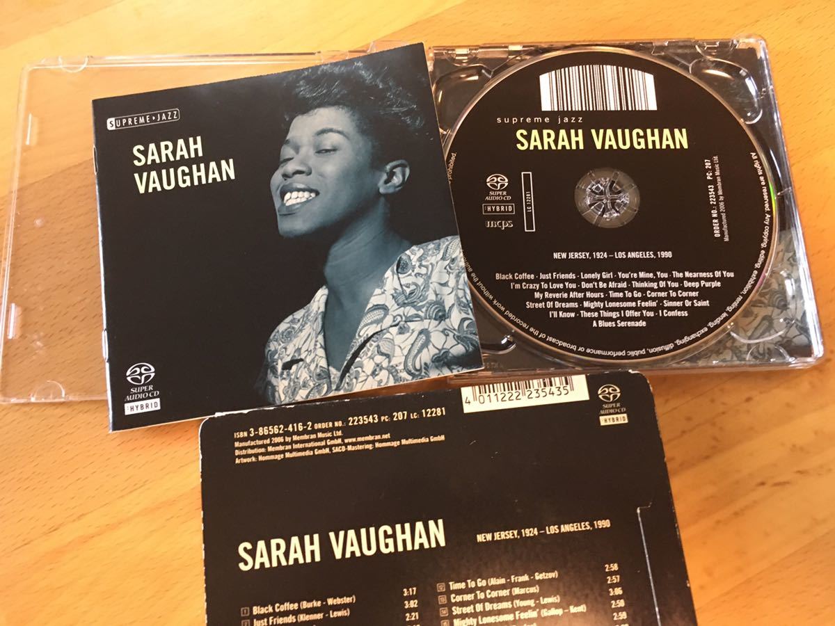 Supreme Jazz / Sarah Vaughan(Hybrid SACD)サラ・ボーン / マルチch収録 / Stereo/Multichannel_画像1