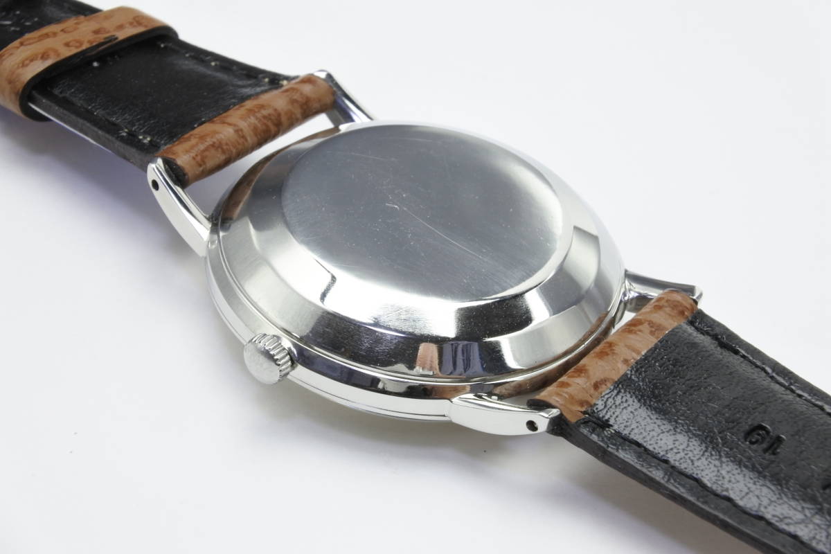 ☆1959年製国産名機 SEIKO セイコー自動巻の祖　Gyro marvel Cal.290 鶴印 １７石　自動巻紳士腕時計 純正SEIKOベルト　稀少品_画像10