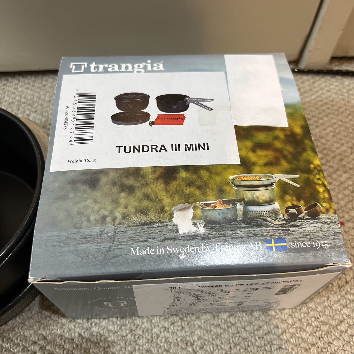 新品未使用品・箱痛みあり、付属品巾着無し trangia(トランギア) ツンドラ3ミニ ブラックバージョン TR-TUNDRA3MN-BKの画像3