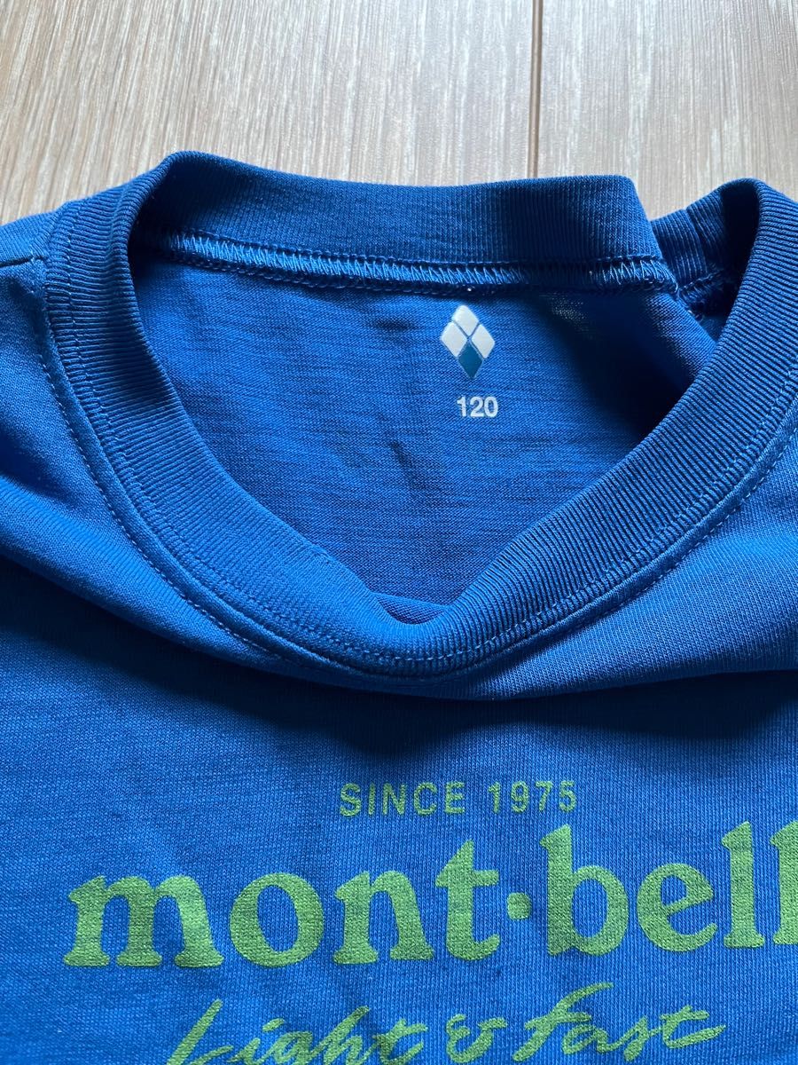 mont-bell モンベル 半袖Tシャツ　120 WIC.T  ウィックロン　モンベルt　　　