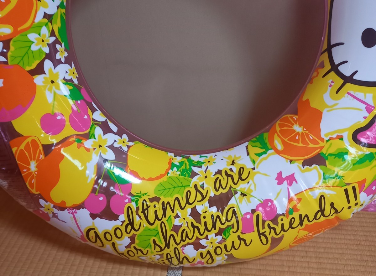  Hello Kitty надувной круг ослабленное крепление .100cm б/у товар 