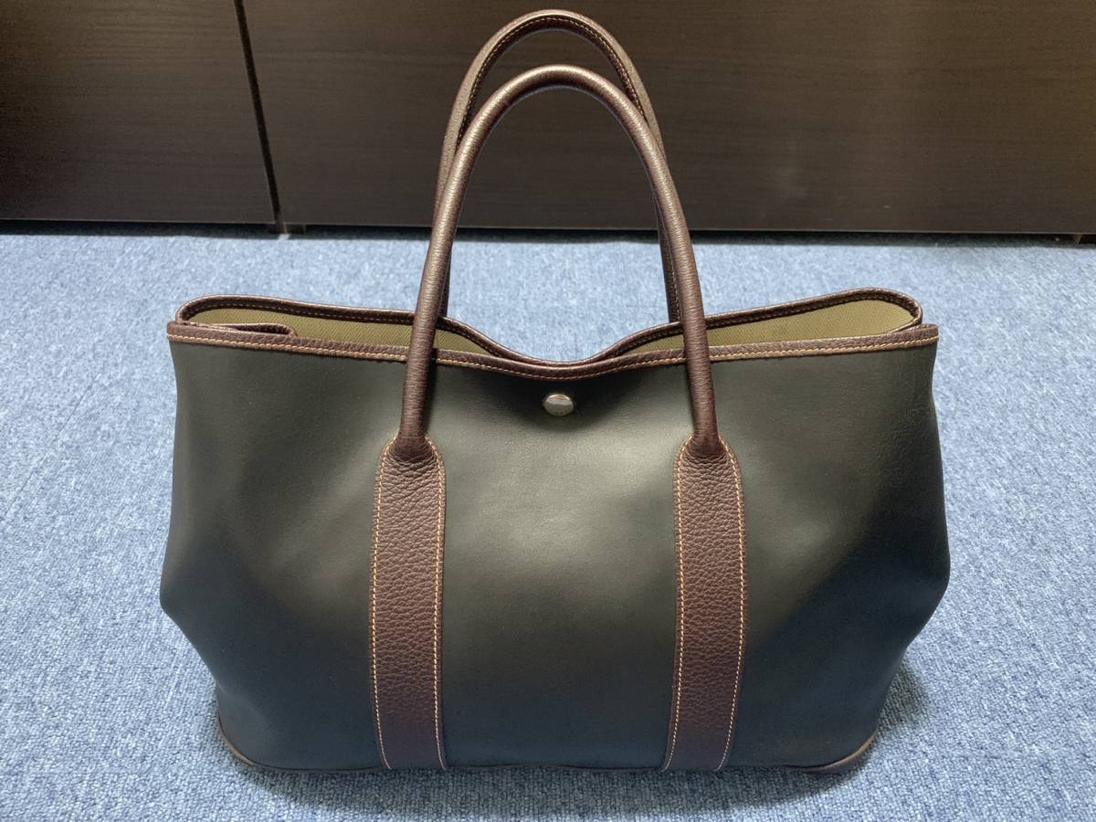 京都 買取 HERMES/エルメス ガーデンパーティPM トートバッグ ブラウン