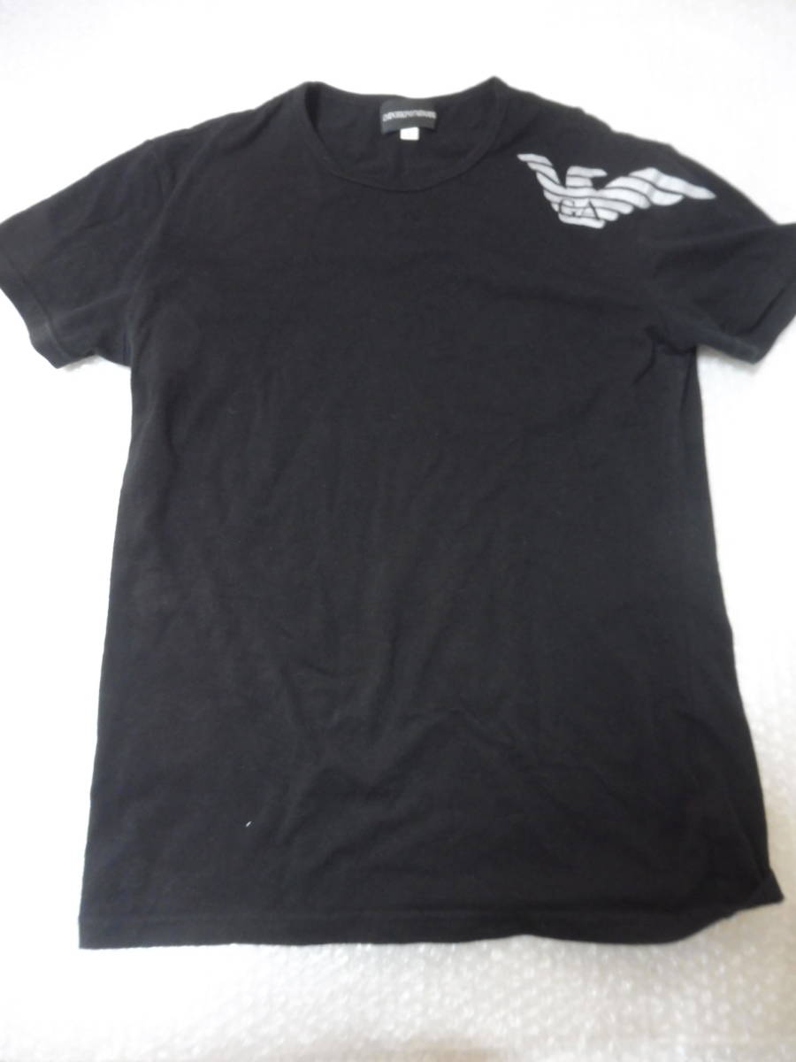 エンポリオアルマーニ EMPORIO ARMANI 半袖 Tシャツ　ブラック　シルバーラメ　L　日本正規品
