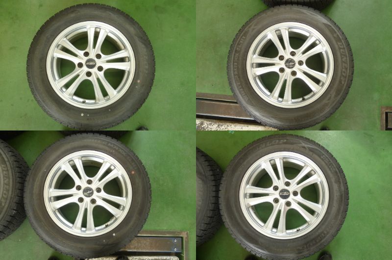 『T6』【手渡可能】マナレイ　EUROSPEED　17×7J　38　114.3　5穴　225/65R17　スタッドレス4本セット_画像3