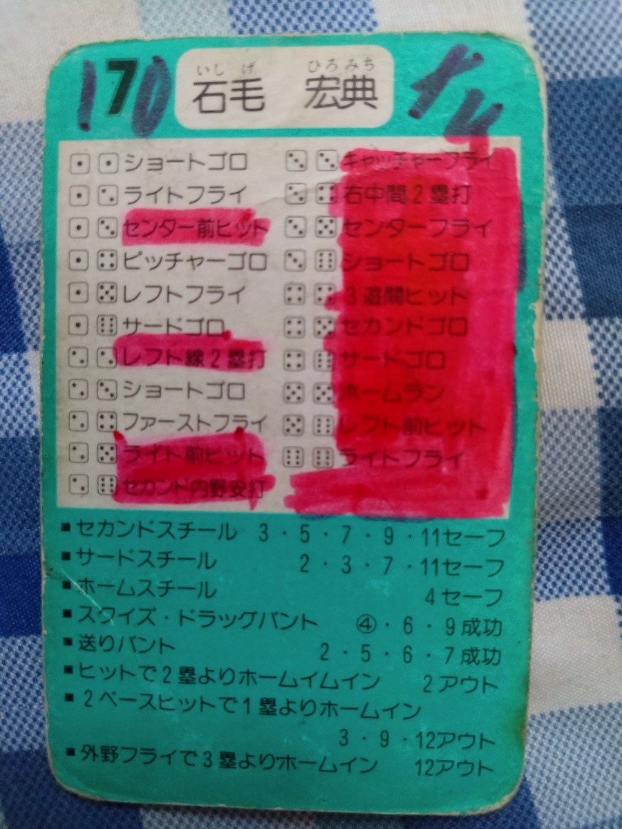 タカラプロ野球カード 93西武ライオンズ 石毛宏典_画像2