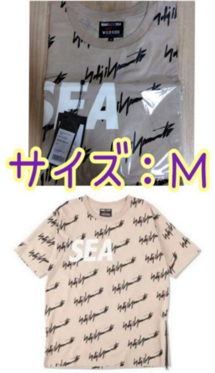【新品未開封】 WIND AND SEA×Yohji YamamotoMonogram Print T-shirt / BEIGE-BLACK WS-22WSTE-02 ウィンダンシー ヨージ ヤマモト