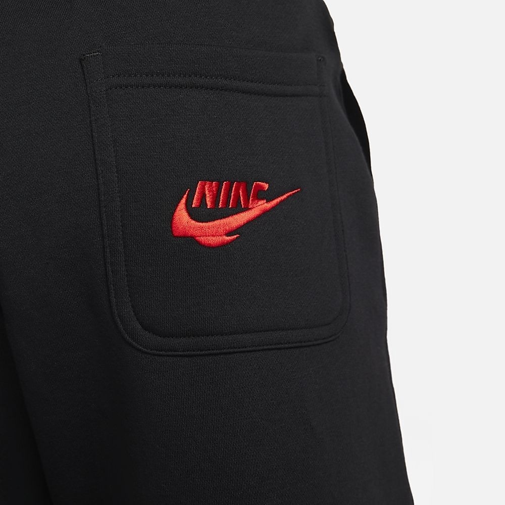  последний S Nike все вышивка Logo тренировочный Short осмотр хлопок флис обратная сторона ворсистый sushu шорты шорты черный / чёрный 2L/LL