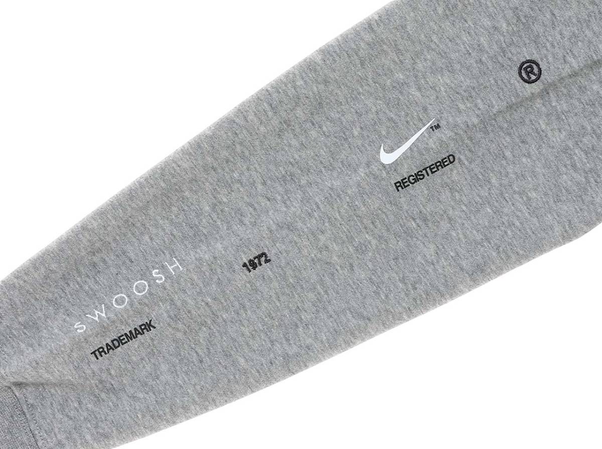 残少 XXL NIKE NSW SWOOSH SBB フリース クルー 検 ビッグ スウッシュ ロゴ スウェット トレーナー ビッグスウッシュ グレー 杢灰/白 2XL_画像10