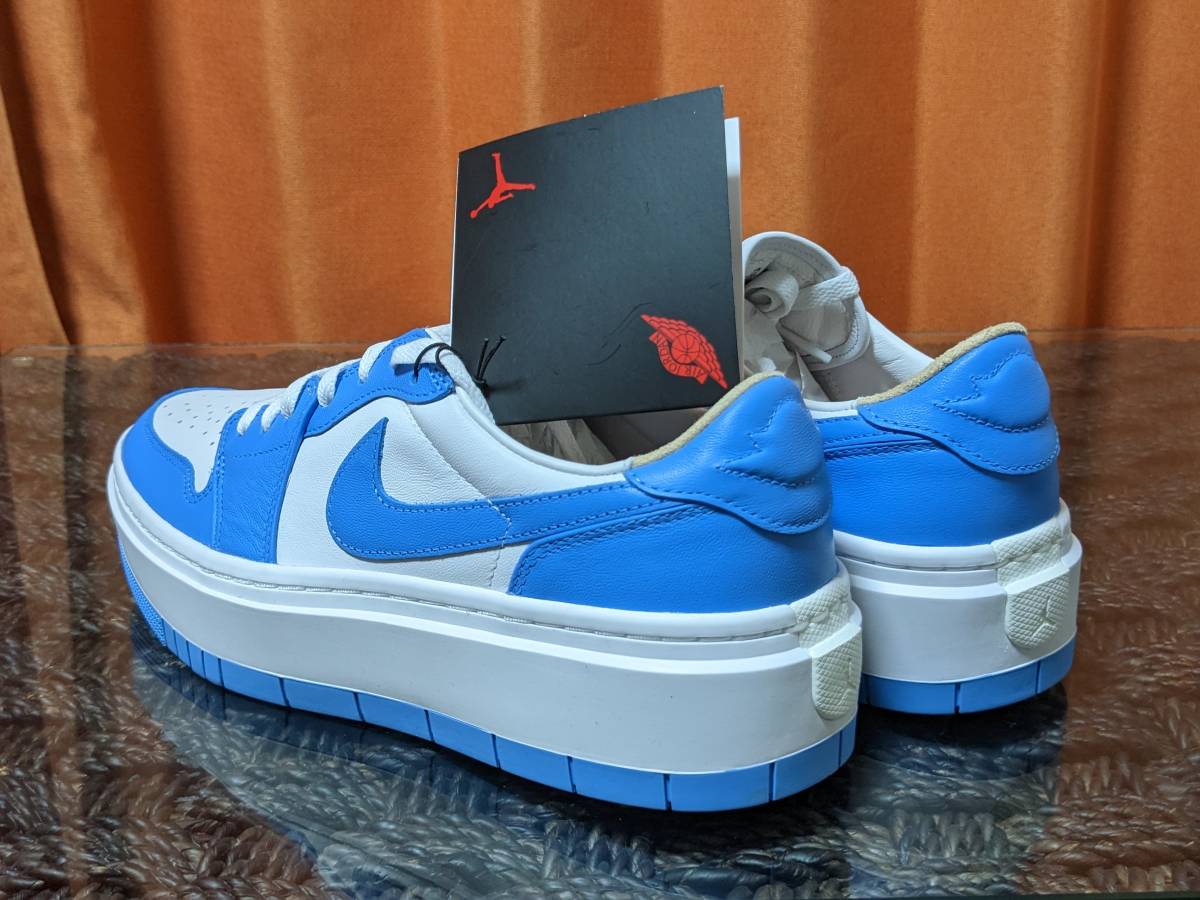 最後 28cm相当 NIKE AIR JORDAN 1 ELEVATE LOW SE 箱付き 検 本革 レザー AJ1 エア ジョーダン エレベート ロー 白/水色/ホワイト/ブルー_画像2