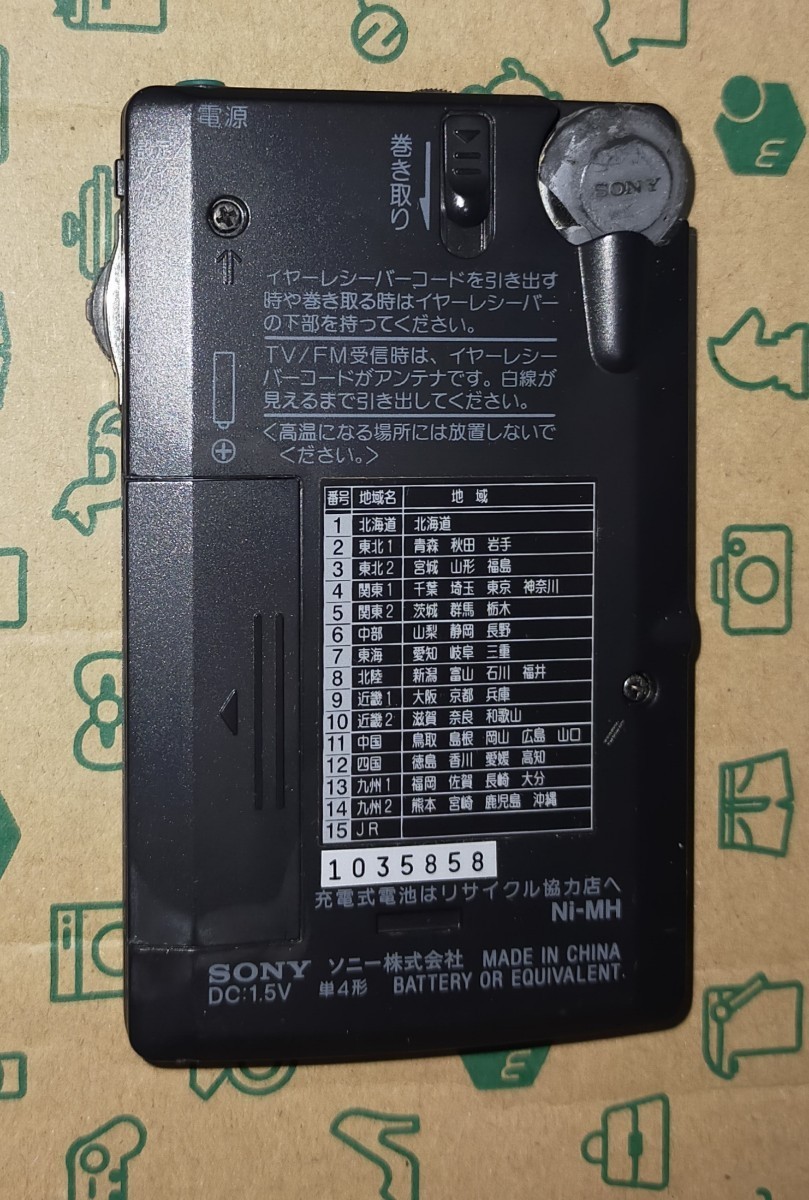 ICF-RN933 ソニー 美品 受信確認済 完動品 名刺サイズ AM FM ワイドFM ラジオNIKKEI 短波ラジオ 通勤 出張 防災 登山 競馬 散歩 1035858_画像2