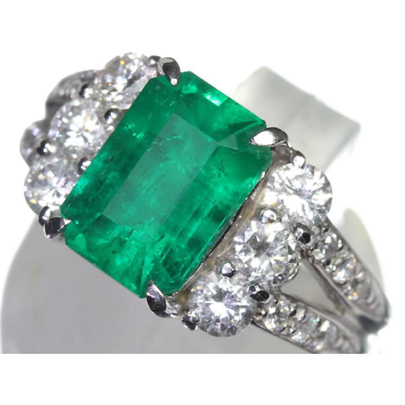 即出荷】 総計0.886ct リング ダイヤモンド 2.57ct エメラルド 買蔵 11